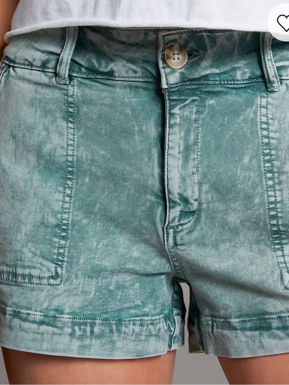BKE Washed Teal Utility Bermuda Shorts